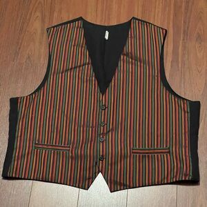 Vintage Cintas XXL men’s striped colorful waist coat belt Astrocraft